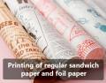 Printing of regular sandwich paper